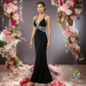 SPY Zone Exchange Beaded Chiffon Gown, Small